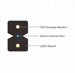 1芯G657A LSZH護套FTTH GJXFH室內(nèi)引入電纜